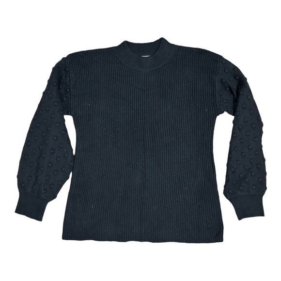 NWT Vince Camuto Bobble Stitch Sleeve Pullover Sweater Black Women’s Size Small - Picture 1 of 4